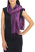 Silk scarf, 'Bold Orchid' - Silk Scarf from Thailand