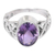 Amethyst cocktail ring, 'Lavender Moon' - Amethyst Sterling Silver Ring Handmade in Indonesia