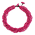 Wood torsade necklace, 'Ping Belle' - Hot Pink Torsade Necklace Wood Beaded Jewelry thumbail