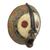 African wood mask, 'Yeau Light' - Sese Wood and Aluminum Mask with a Distressed Finish (image 2b) thumbail