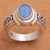 Opal doublet cocktail ring, 'Opal Sky' - Opal Doublet Sterling Silver with Swirl Motifs Ring