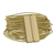 Gold accent leather wristband bracelet, 'Golden Brazilian Glam' - Golden Leather Bracelet with Gold Plated Clasp thumbail