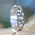 Gold accent band ring, 'Five Moons' - Hand Crafted Silver Ring with Accents in 18k Gold (image 2) thumbail