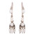Cultured pearl dangle earrings, 'Pearl Melody' - Cultured Pearl and Sterling Silver Dangle Earrings (image 2d) thumbail