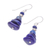 Lapis lazuli and variscite beaded dangle earrings, 'Stone Stacks' - Lapis Lazuli and Variscite Beaded Dangle Earrings (image 2c) thumbail