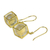 Gold plated quartz dangle earrings, 'Frozen Raindrops' - Hand Crafted Quartz and Gold Plated Dangle Earrings (image 2b) thumbail