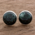 Aretes de jade, 'Paz armoniosa en verde oscuro' - Pendientes de jade verde oscuro joyería artesanal de plata de ley