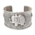 Sterling silver cuff bracelet, 'Hill Tribe Elephants' - Handmade Sterling Silver Cuff Bracelet