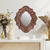 Mirror, 'Romance' - Reverse Painted Glass Wall Mirror (image 2) thumbail