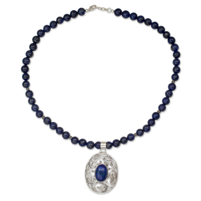 Collar colgante de lapislázuli - Collar de lapislázuli indio
