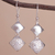 Sterling silver dangle earrings, 'Refined Geometry' - Sterling Silver Double Diamond-Shaped Dangle Earrings