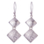 Sterling silver dangle earrings, 'Refined Geometry' - Sterling Silver Double Diamond-Shaped Dangle Earrings