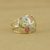 Anillo de cóctel de oro - Anillo de cóctel floral de oro de 10 quilates elaborado a mano en Brasil