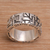 Men's band ring, 'Everlasting Romance' - Men's Sterling Silver Wedding Band Ring from Bali (image 2b) thumbail