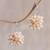 Pearl cluster earrings, 'Pink Cluster' - Pearl cluster earrings (image 2) thumbail
