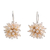 Pearl cluster earrings, 'Pink Cluster' - Pearl cluster earrings thumbail