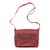 Leather sling, 'Classic Pattern in Claret' - Patterned Leather Sling in Claret from Bali
