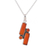 Carnelian pendant necklace, 'Radiant Allure' - Carnelian and Sterling Silver Pendant Necklace from India