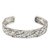 Sterling silver cuff bracelet, 'Elegant Leaves' - Leafy Sterling Silver Cuff Bracelet from Bali