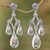 Quartz chandelier earrings, 'Crystal Drops' - Clear Quartz and 925 Silver Chandelier Earrings from Bali (image 2) thumbail