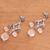 Quartz chandelier earrings, 'Crystal Drops' - Clear Quartz and 925 Silver Chandelier Earrings from Bali (image 2b) thumbail