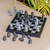 Marble chess set, 'Black and Grey Challenge' (7.5 in.) - Marble Chess Set in Black and Grey from Mexico (7.5 in.) (image 2) thumbail