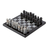 Marble chess set, 'Black and Grey Challenge' (7.5 in.) - Marble Chess Set in Black and Grey from Mexico (7.5 in.)