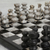 Marble chess set, 'Black and Grey Challenge' (7.5 in.) - Marble Chess Set in Black and Grey from Mexico (7.5 in.) (image 2b) thumbail