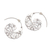 Sterling silver half-hoop earrings, 'Garden Waves' - Sterling Silver Vine Half-Hoop Earrings from Bali (image 2c) thumbail