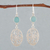 Opal dangle earrings, 'Capture Nature' - Opal and Sterling Silver Dangle Earrings from Thailand