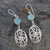 Opal dangle earrings, 'Capture Nature' - Opal and Sterling Silver Dangle Earrings from Thailand (image 2b) thumbail