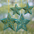 Wood Christmas ornaments, 'Golden Starry Sky' (set of 4) - Handmade Wooden Star Christmas Ornaments (set of 4)