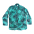 Batik rayon hi-low blouse, 'Green Glyphs' - Rayon Batik Long Sleeve Green-Blue Hi-Low Button Blouse (image 2f) thumbail