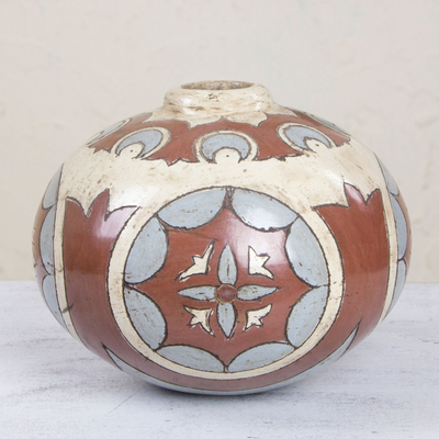 Ceramic vase, '1001 Nights Globe' - Ceramic vase