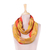 Silk infinity scarf, 'Creative Bliss in Gold' - Handwoven Silk Infinity Scarf in Gold and Paprika from India