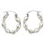 Cultured pearl hoop earrings, 'Cloud Twist' - Sterling Silver and Pearl Hoop Earrings thumbail