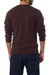 Alpaca men's sweater, 'Brown Favorite Memories' - Men's Alpaca Blend V Neck Sweater from Peru (image 2b) thumbail
