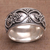 Sterling silver band ring, 'When Hearts Meet' - Handmade Sterling Silver Band Ring from Indonesia (image 2b) thumbail