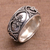 Sterling silver band ring, 'When Hearts Meet' - Handmade Sterling Silver Band Ring from Indonesia (image 2c) thumbail