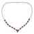 Garnet Y necklace, 'Delhi Garden' - Garnet Y necklace