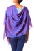 Silk and cotton shawl, 'Lapis Wine' - Silk and Wool Blend Lightweight Purple Shawl from India (image 2c) thumbail