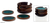 Green agate and cedar coasters, 'Rainforest' (set of 6) - Hand Made Brazilian Agate Stone Coasters (Set of 6)
