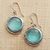 Glass dangle earrings, 'Ancient Rome' - Roman Glass Earrings