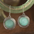 Glass dangle earrings, 'Ancient Rome' - Roman Glass Earrings