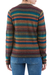 100% alpaca pullover, 'Andean Backgrounds' - Striped Multicolored Alpaca Wool Pullover from Peru (image 2c) thumbail
