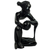Wood sculpture, 'Destiny Pot' - Hand Carved Black Abstract Sculpture from Ghana