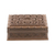 Wood jewelry box, 'Kashmir Opulence' - Floral Pattern Walnut Wood Jewelry Box from India