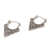 Sterling silver hoop earrings, 'Floral Points' - Floral Pointed Sterling Silver Hoop Earrings from Bali (image 2d) thumbail