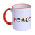 Ceramic mug, 'Red Dove' - Ceramic Mug with a Hand-Painted Red Dove from Mexico (image 2c) thumbail