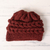100% alpaca hat, 'Redwood Braid' - Hand-Crocheted 100% Alpaca Hat in Redwood from Peru